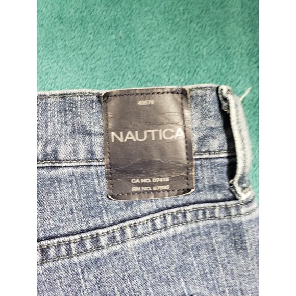 Nautica Jeans Size 40x30 Mens Blue Pants Stretch Loose Baggy Relaxed Straight - Picture 13 of 14